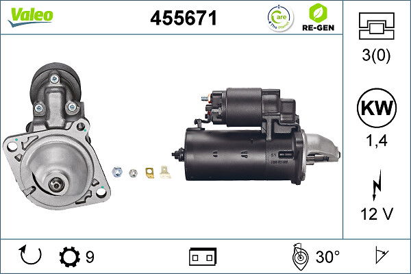 Démarreur VALEO RE-GEN REMANUFACTURED