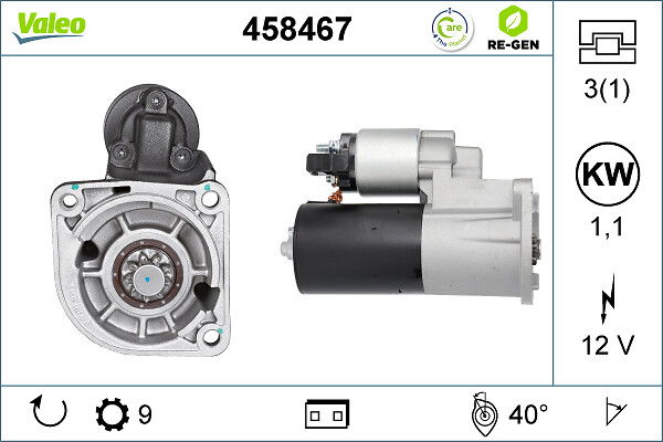 Démarreur VALEO RE-GEN REMANUFACTURED