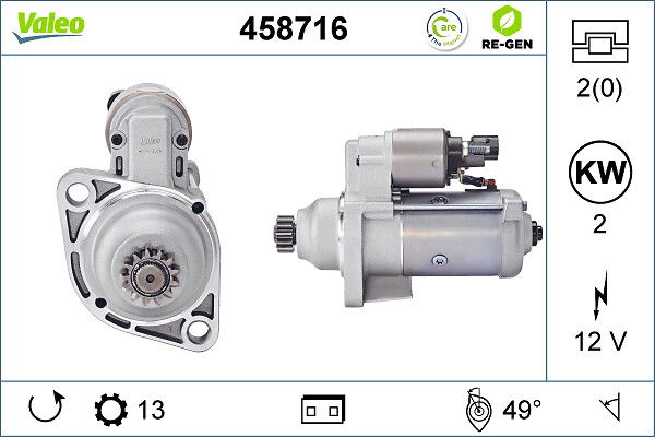 Démarreur VALEO RE-GEN REMANUFACTURED STOP&START