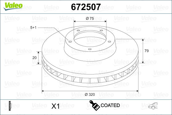 Disque de frein COATED