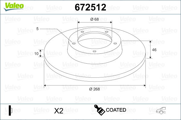 Disque de frein COATED