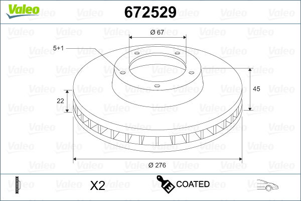 Disque de frein COATED