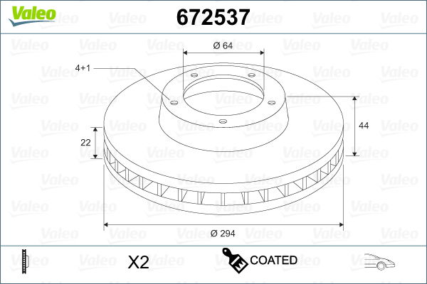 Disque de frein COATED