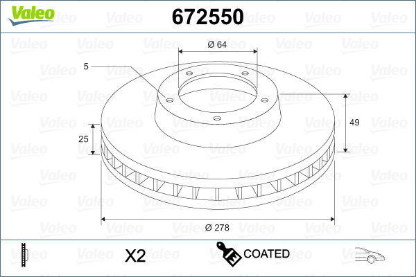 Disque de frein COATED