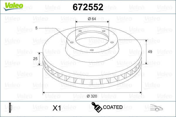 Disque de frein COATED