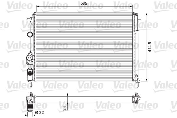 Radiateur, refroidissement du moteur VALEO CLASSIC