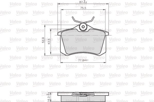 Kit de plaquettes de frein, frein à disque