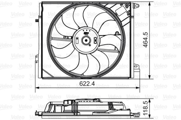 Moteur électrique, ventilateur pour radiateurs