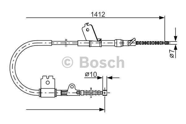 Tirette à câble, frein de stationnement