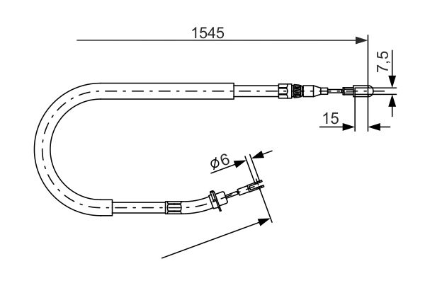 Tirette à câble, frein de stationnement