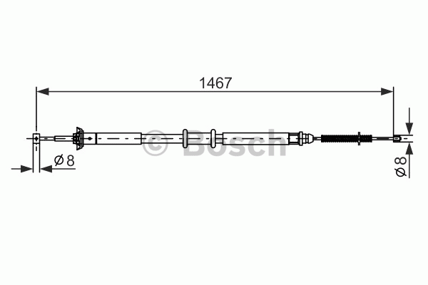 Tirette à câble, frein de stationnement