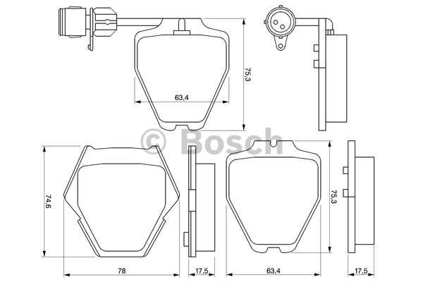 Kit de plaquettes de frein, frein à disque