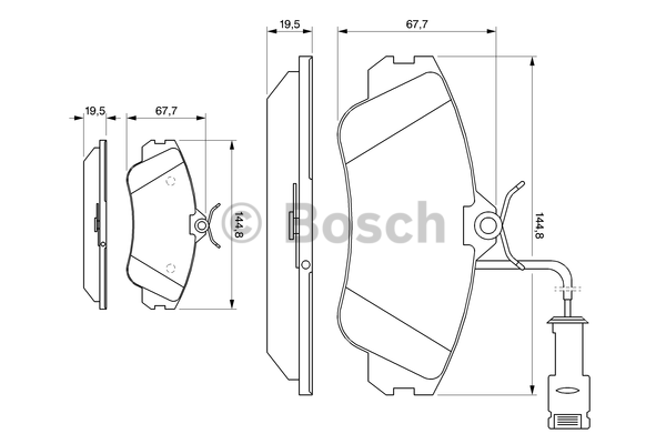 Kit de plaquettes de frein, frein à disque