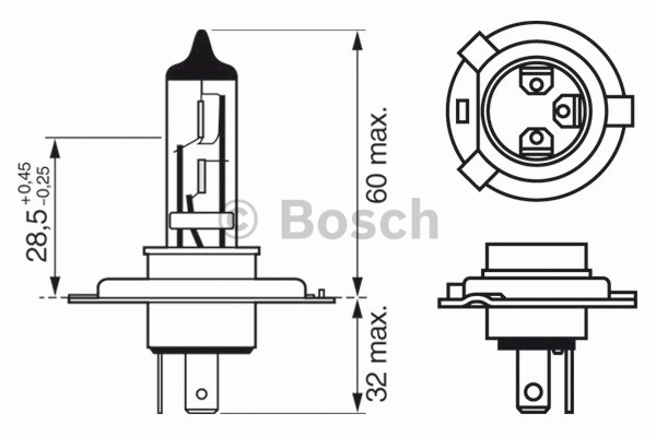 Ampoule, projecteur longue portée