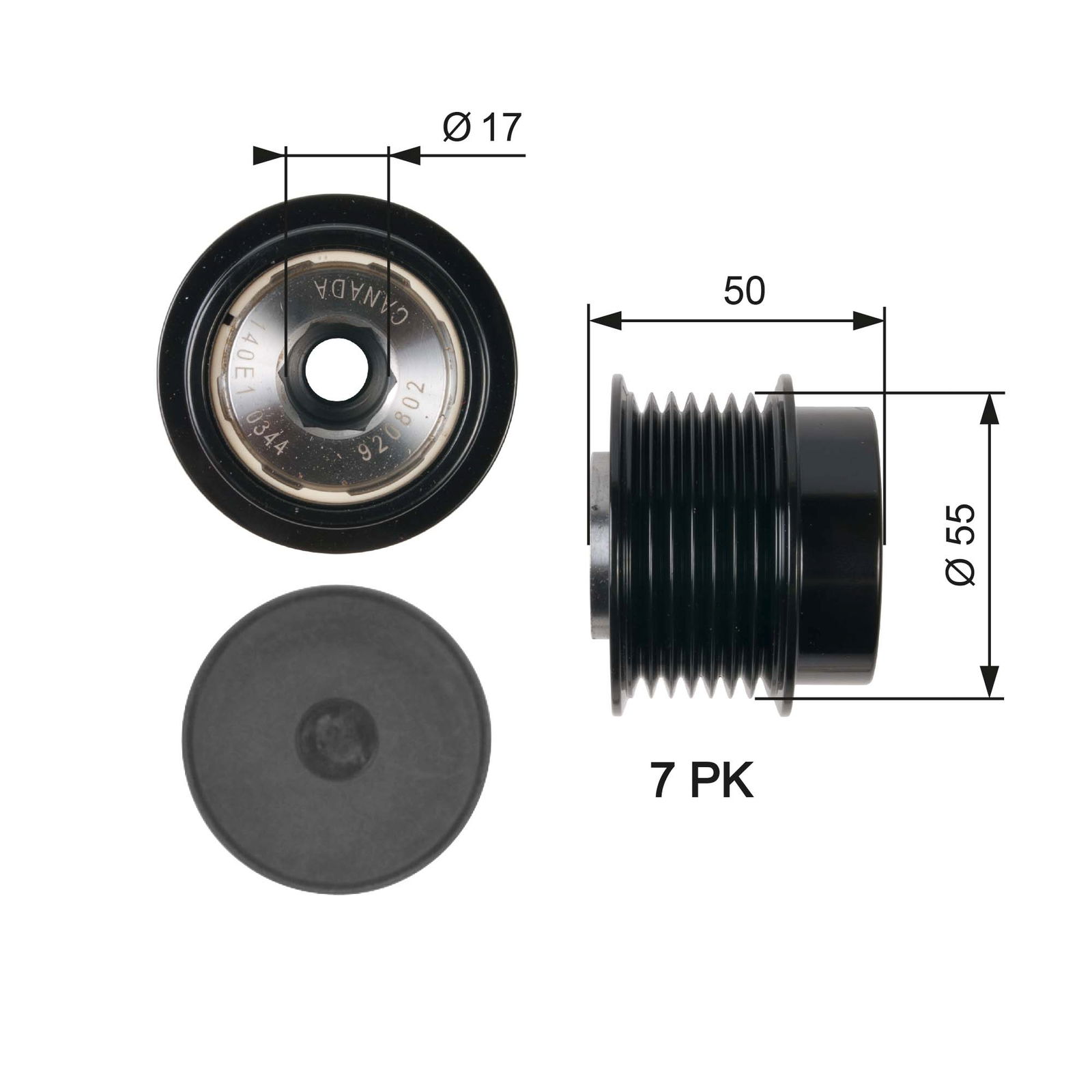 Poulie roue libre, alternateur DriveAlign®