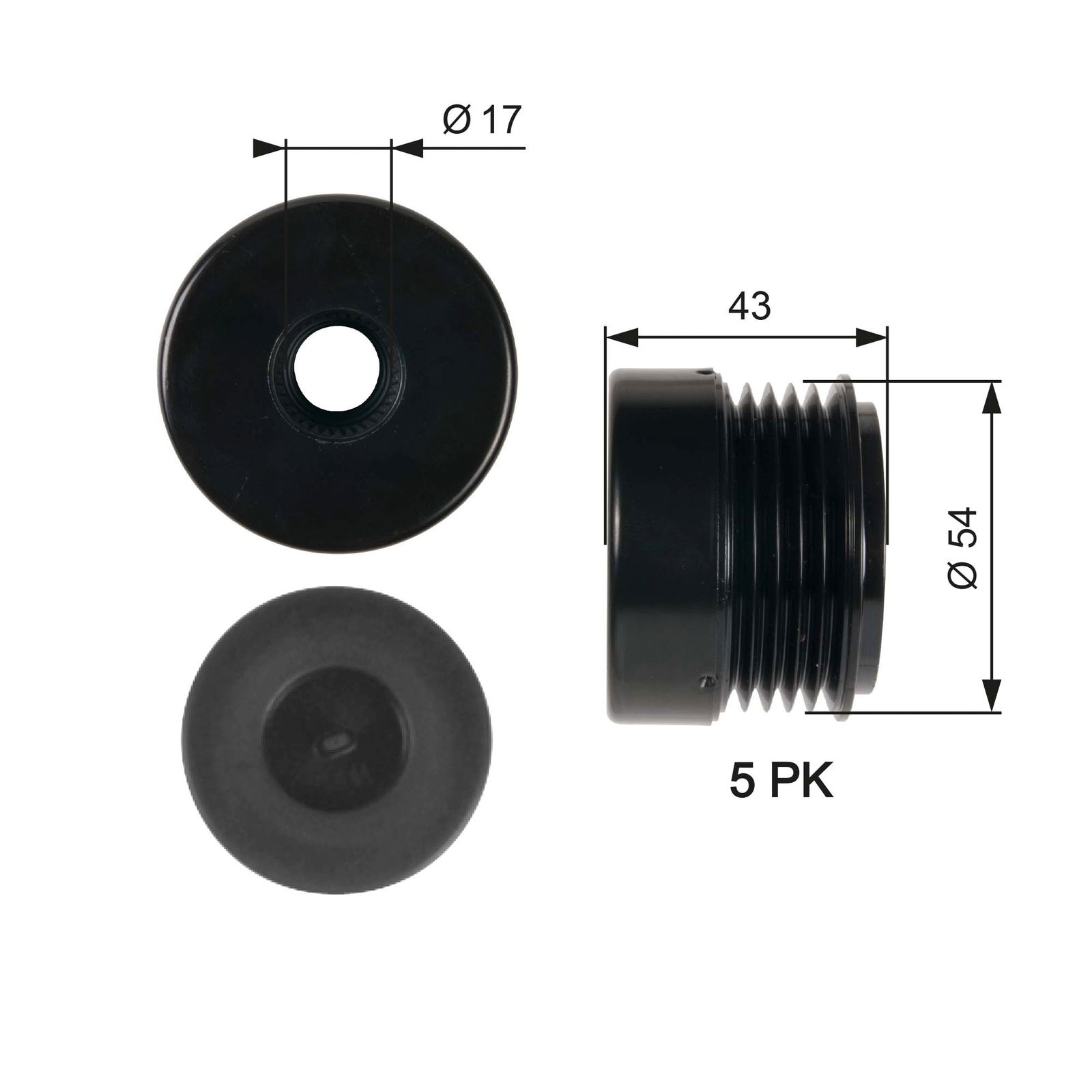 Poulie roue libre, alternateur DriveAlign®