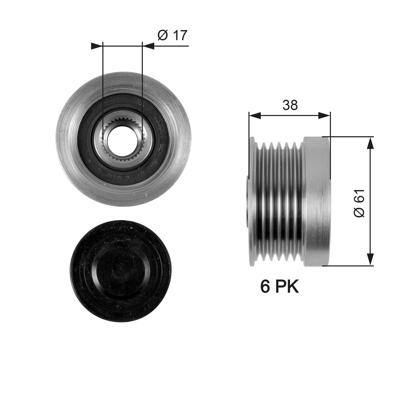 Poulie roue libre, alternateur DriveAlign®