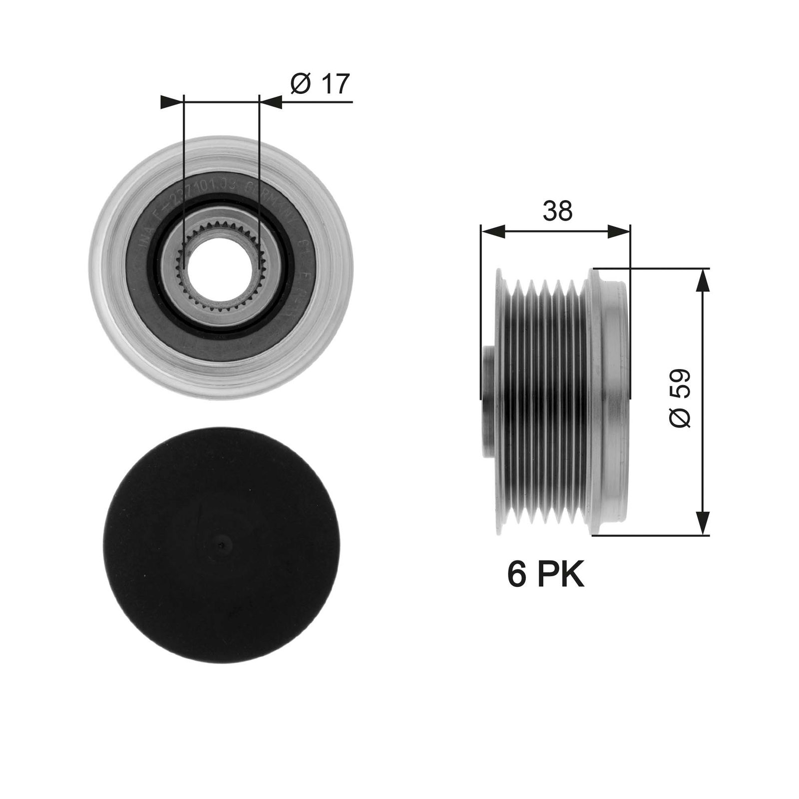 Poulie roue libre, alternateur DriveAlign®