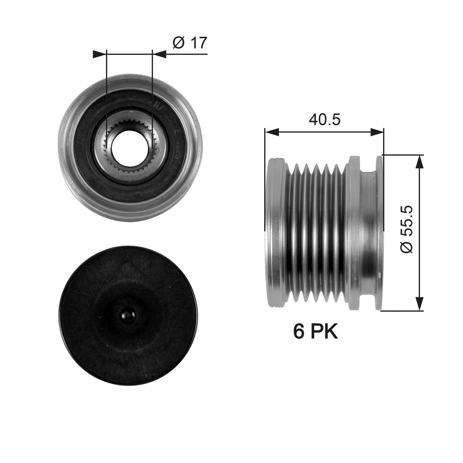 Poulie roue libre, alternateur DriveAlign®