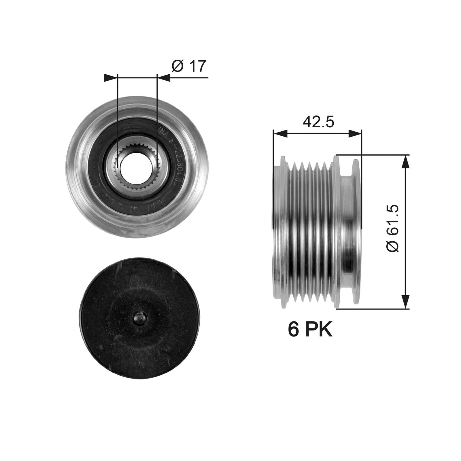 Poulie roue libre, alternateur DriveAlign®