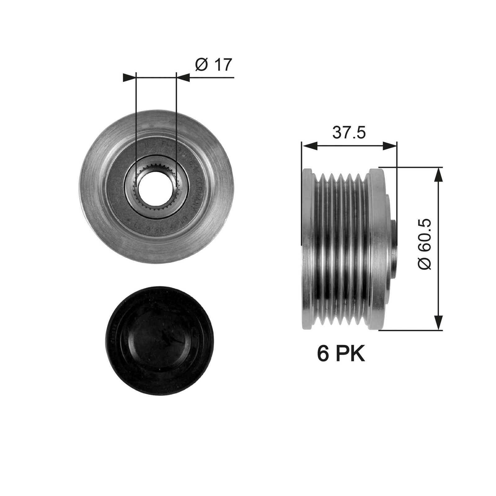 Poulie roue libre, alternateur DriveAlign®