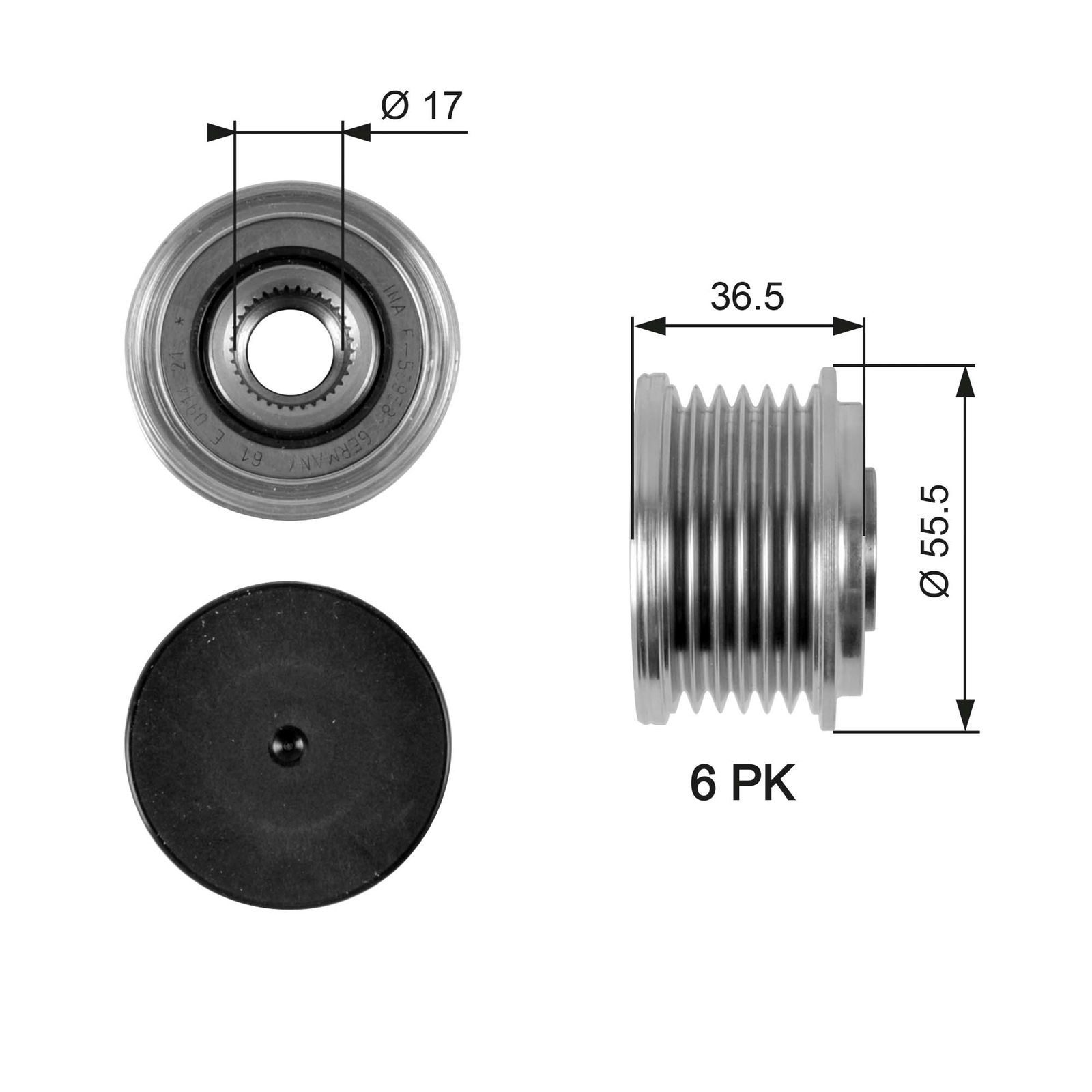 Poulie roue libre, alternateur DriveAlign®