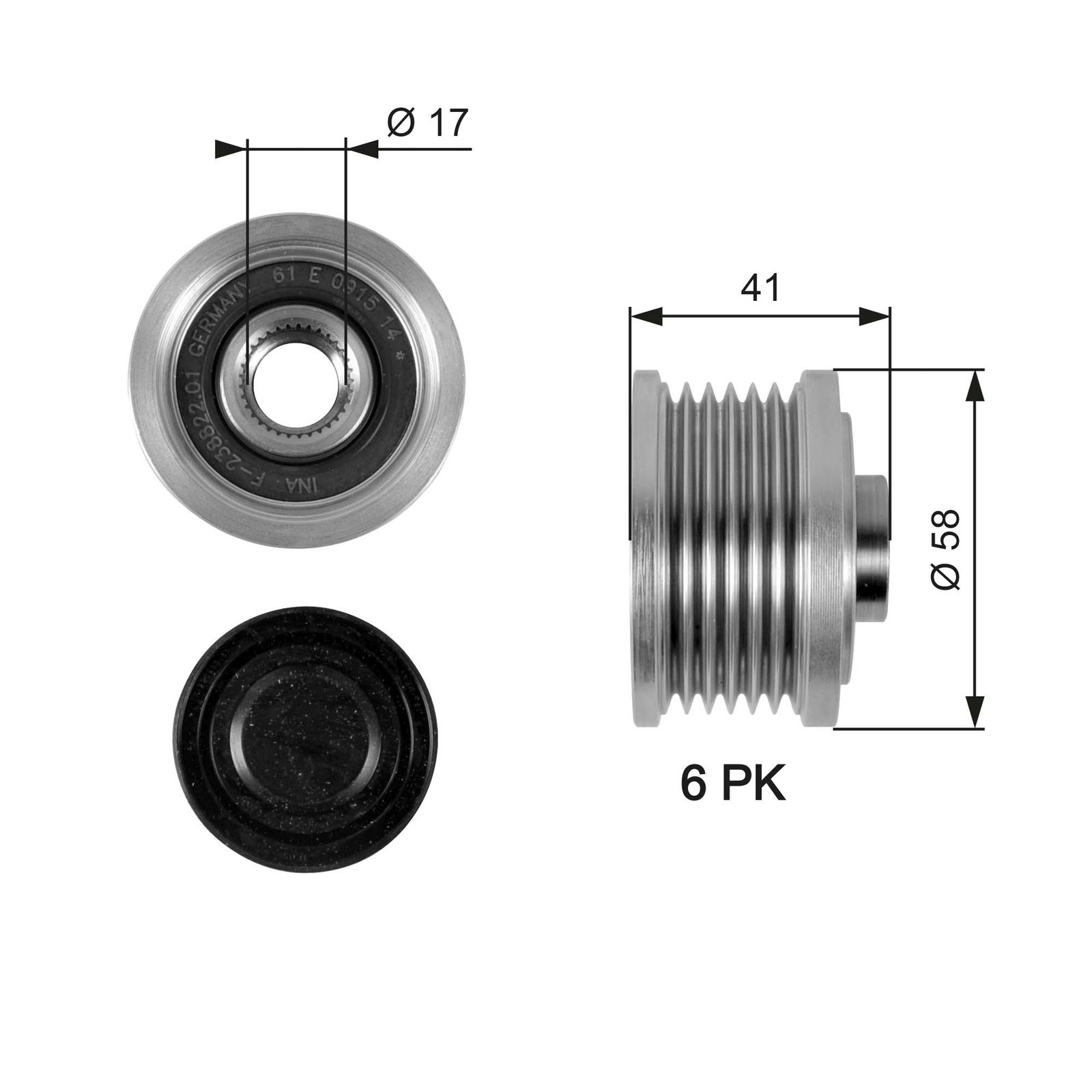 Poulie roue libre, alternateur DriveAlign®