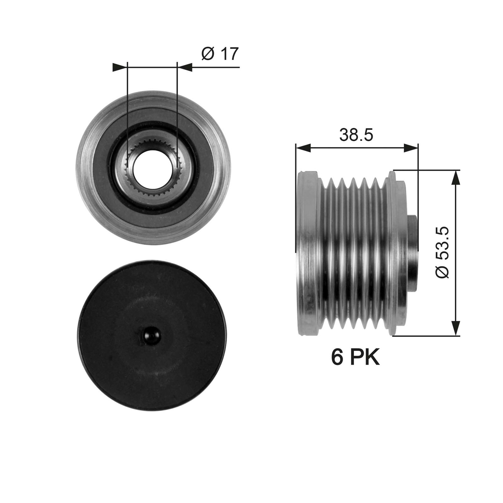 Poulie roue libre, alternateur DriveAlign®