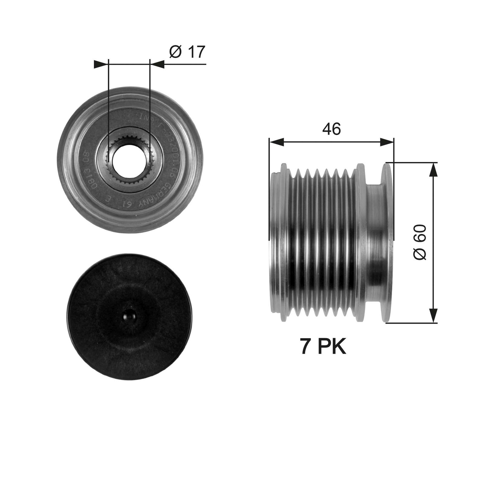 Poulie roue libre, alternateur DriveAlign®