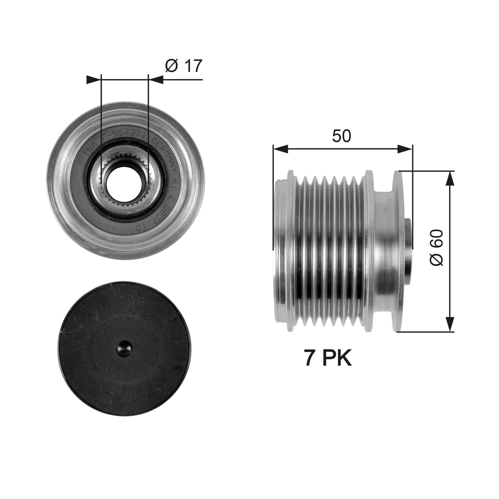 Poulie roue libre, alternateur DriveAlign®