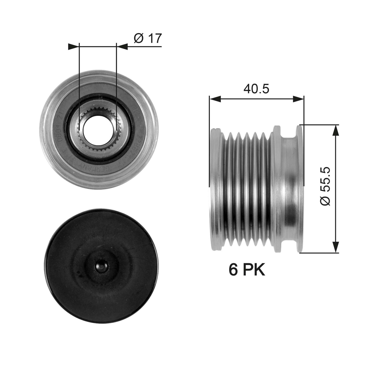 Poulie roue libre, alternateur DriveAlign®