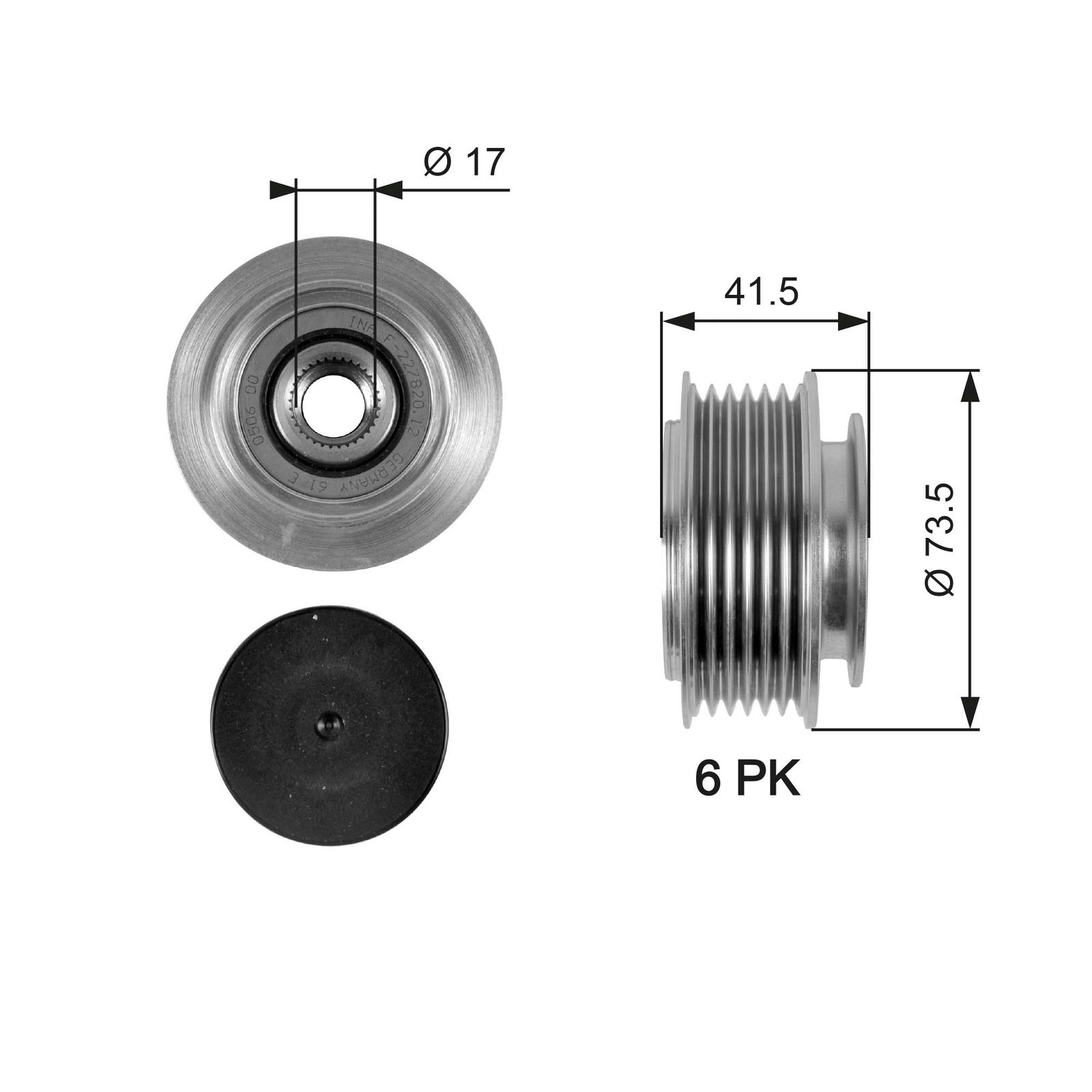 Poulie roue libre, alternateur DriveAlign®