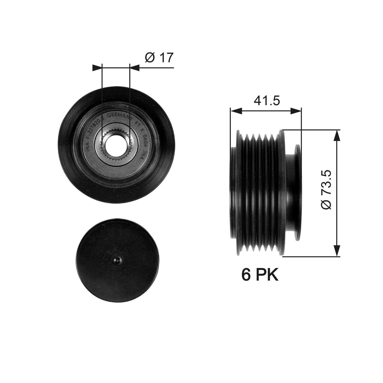 Poulie roue libre, alternateur DriveAlign®