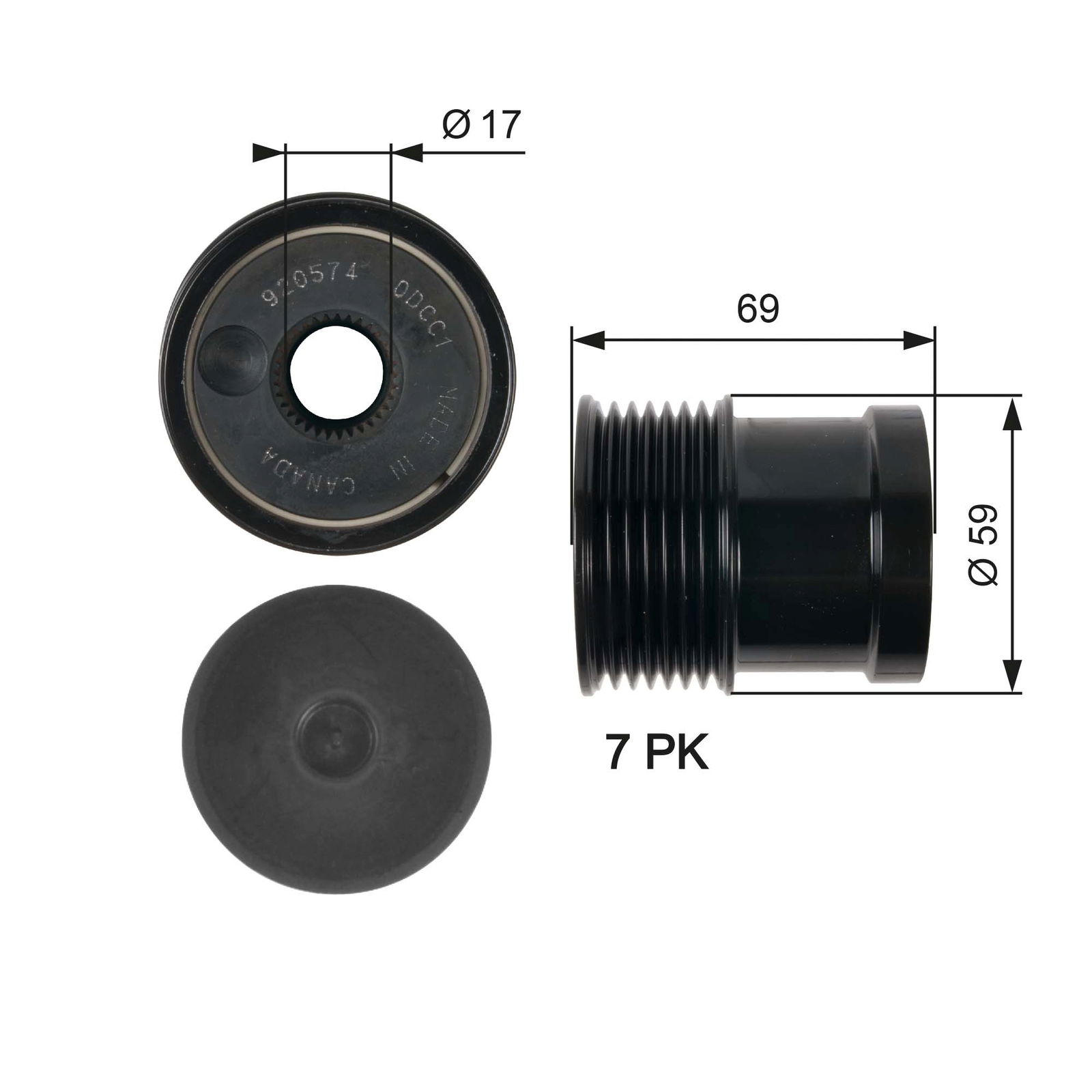 Poulie roue libre, alternateur DriveAlign®