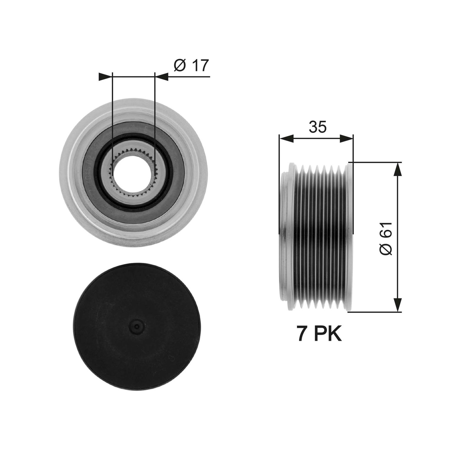 Poulie roue libre, alternateur DriveAlign®