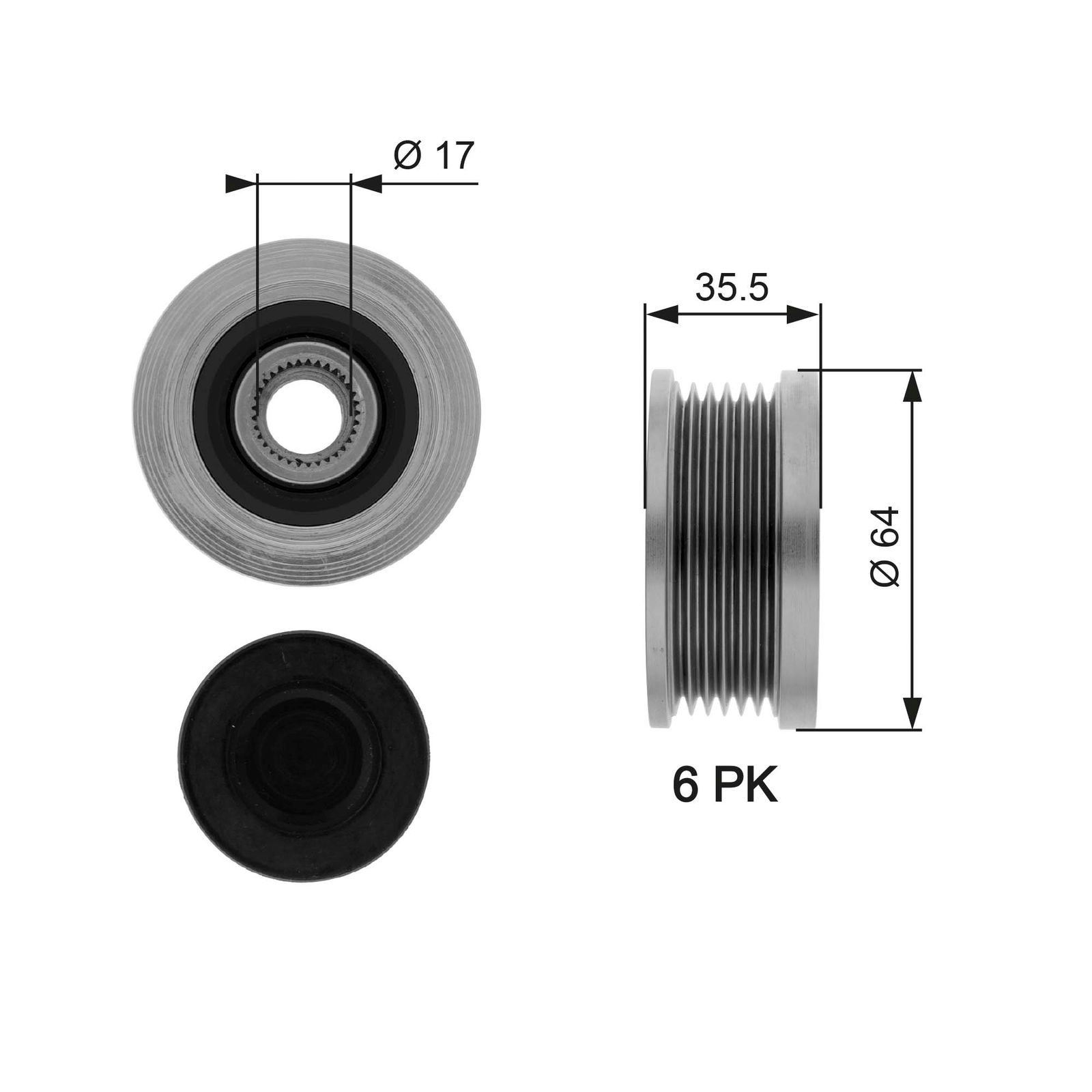 Poulie roue libre, alternateur DriveAlign®