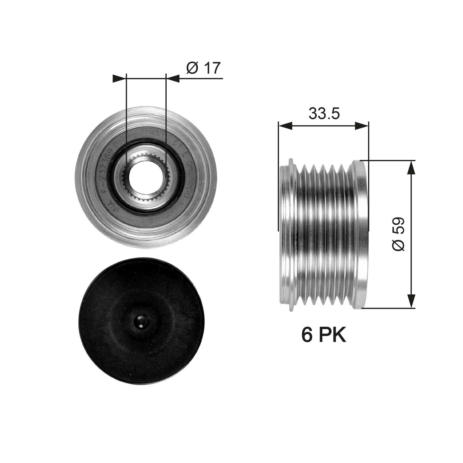 Poulie roue libre, alternateur DriveAlign®