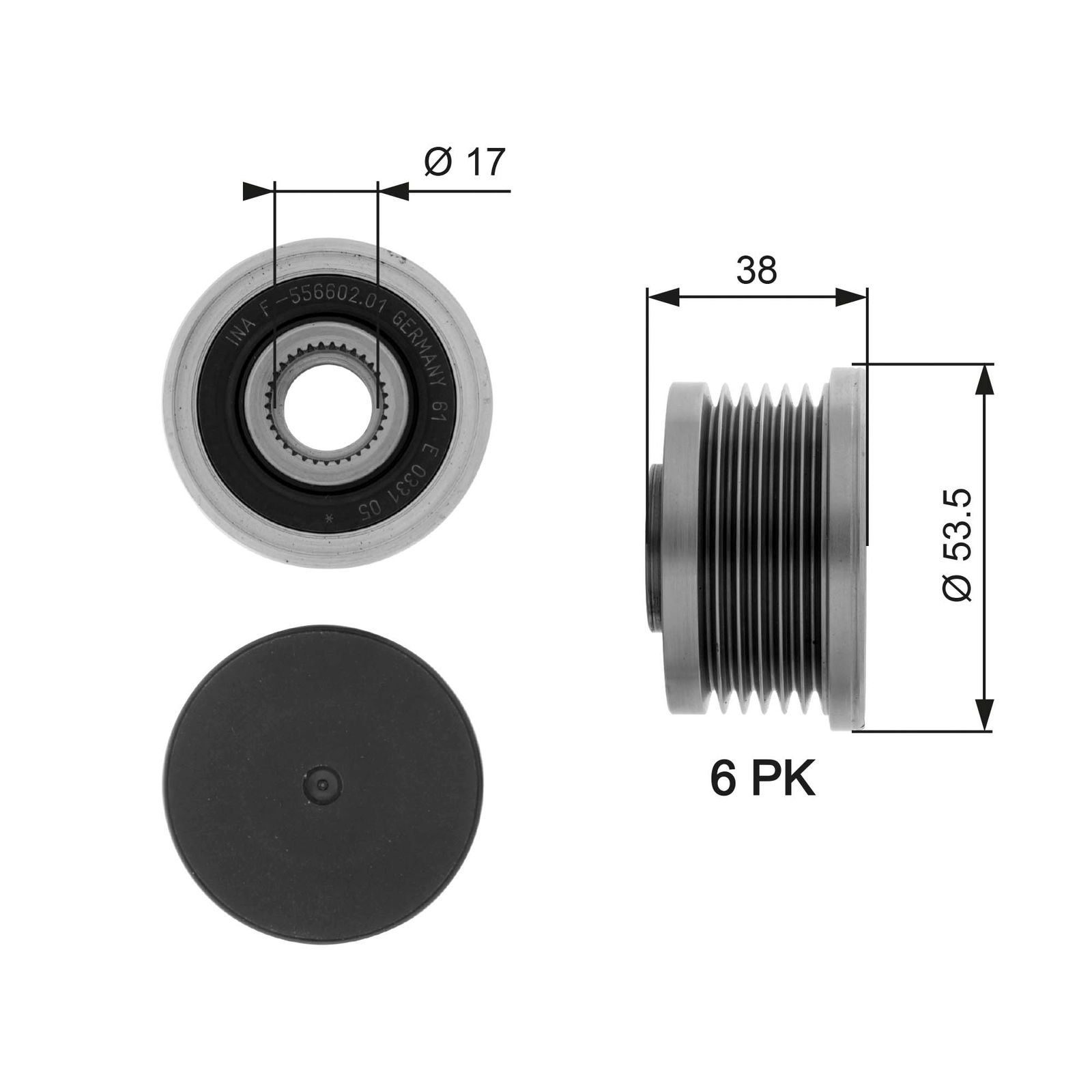 Poulie roue libre, alternateur DriveAlign®