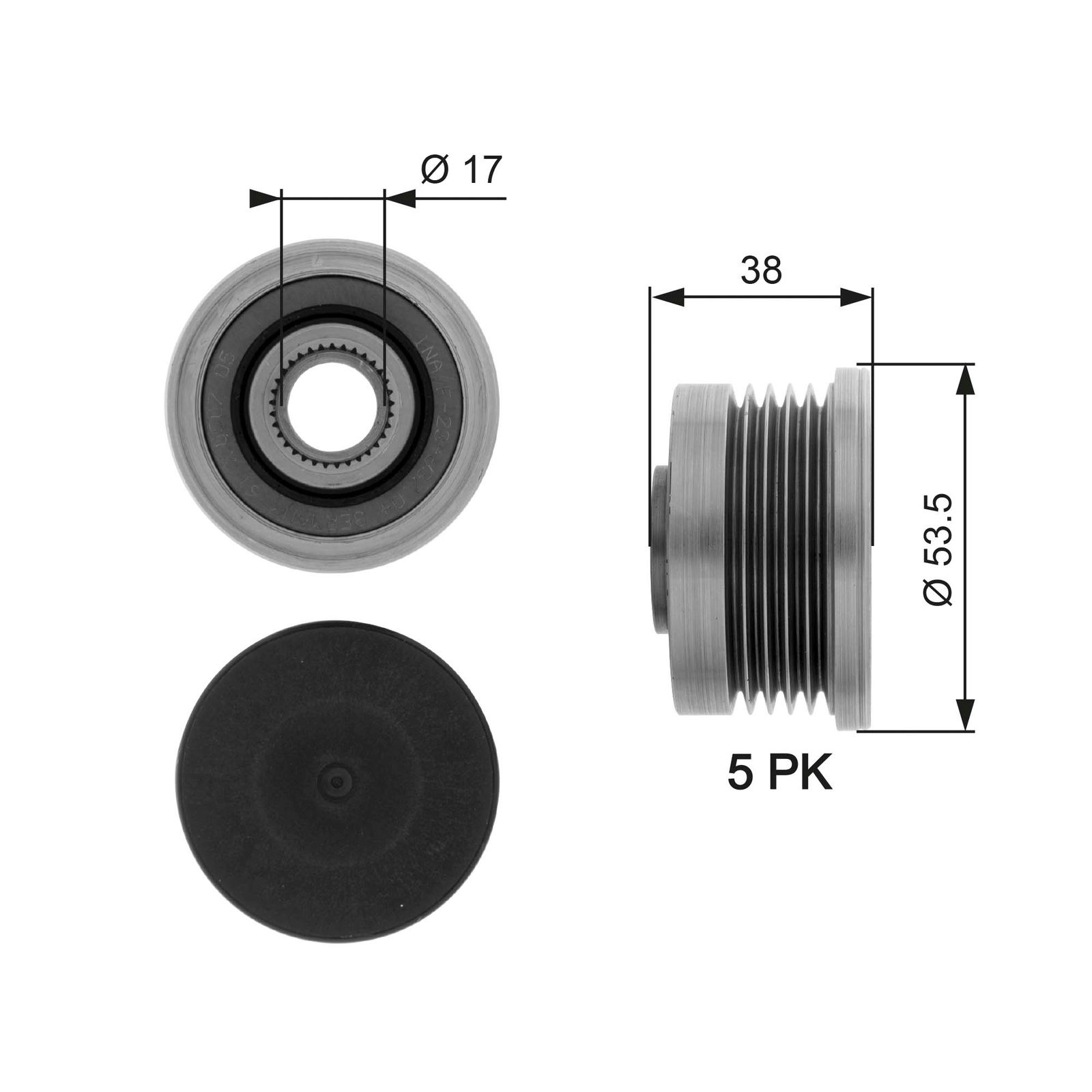 Poulie roue libre, alternateur DriveAlign®