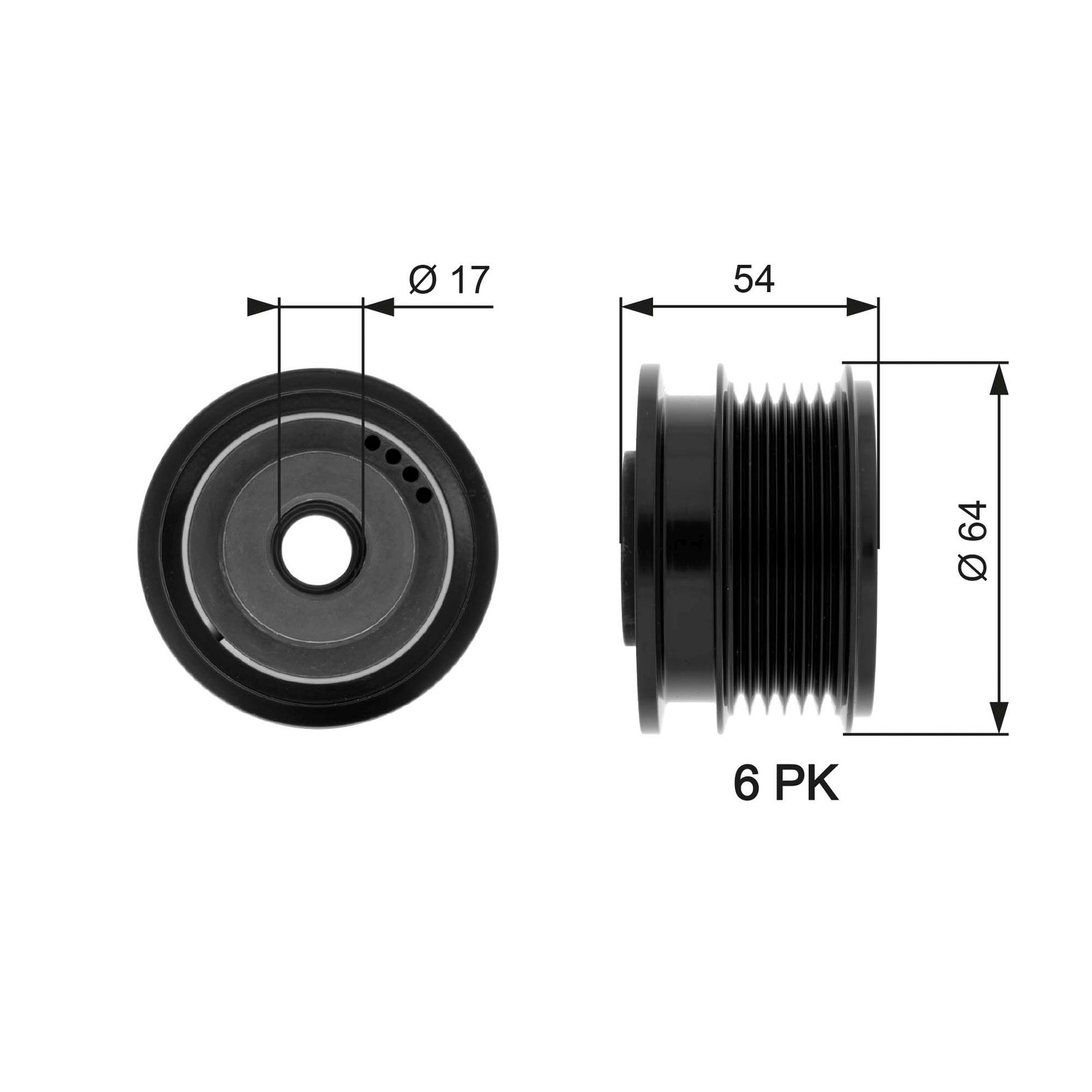 Poulie roue libre, alternateur DriveAlign®