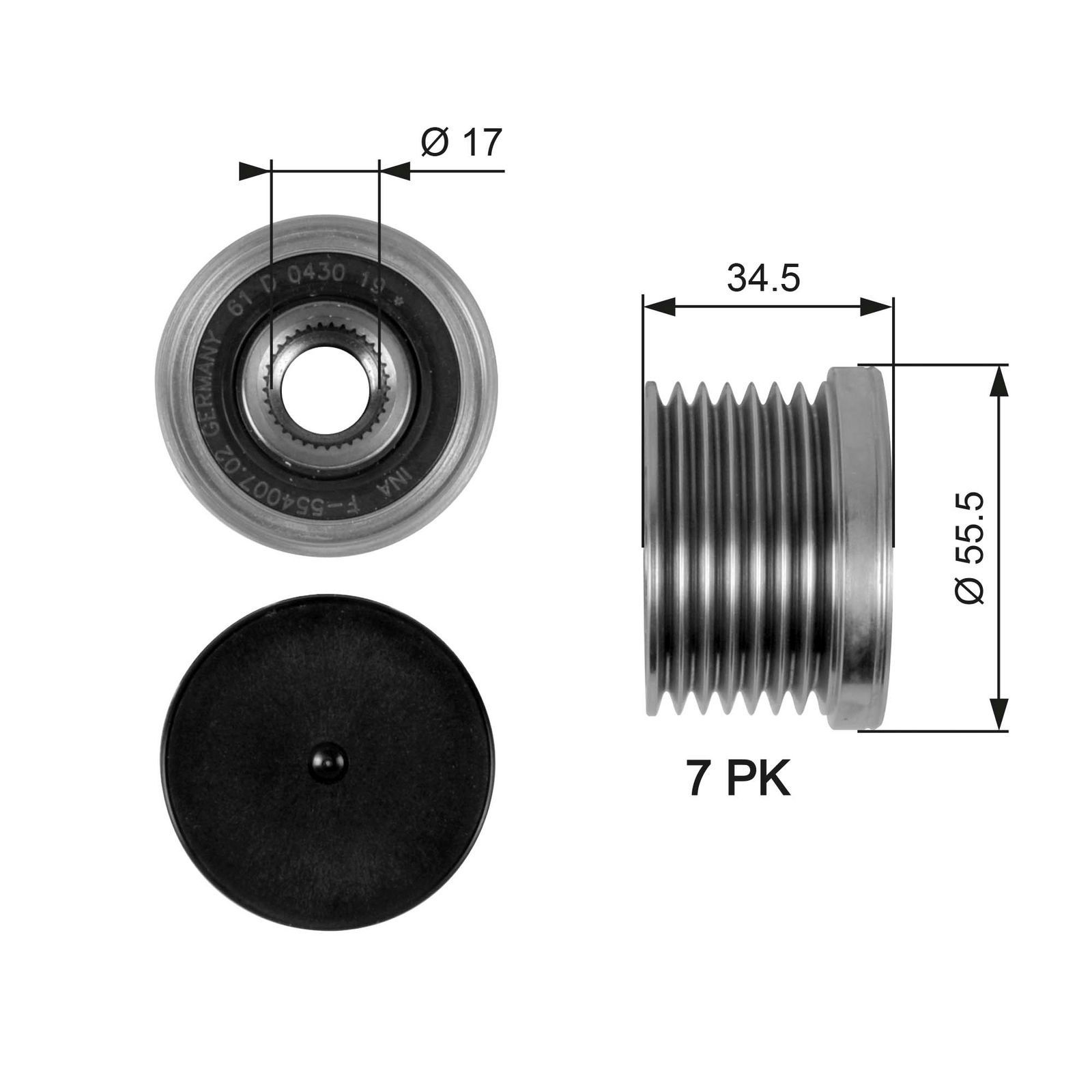 Poulie roue libre, alternateur DriveAlign®