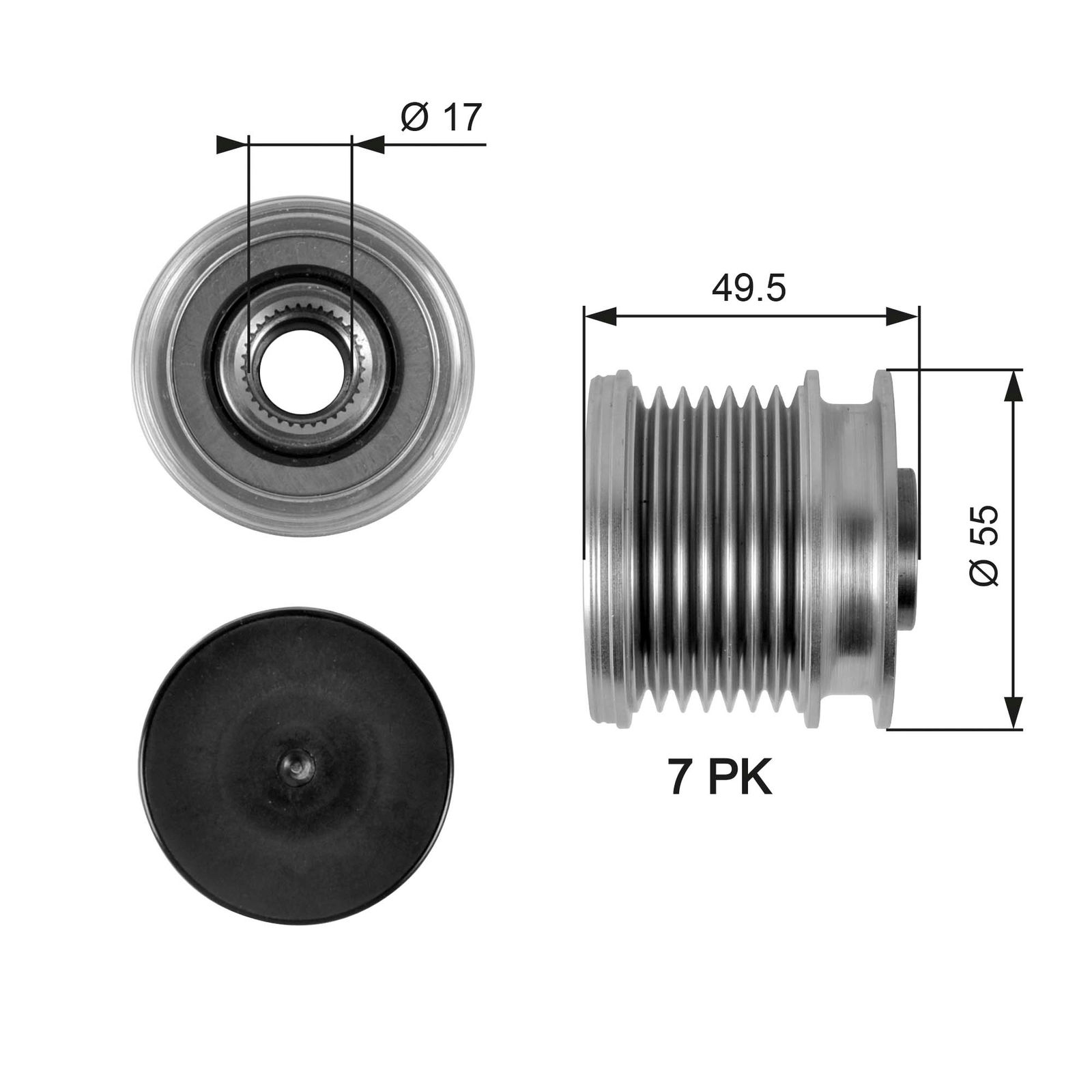 Poulie roue libre, alternateur DriveAlign®