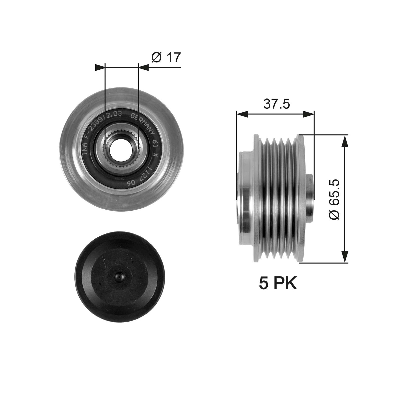 Poulie roue libre, alternateur DriveAlign®