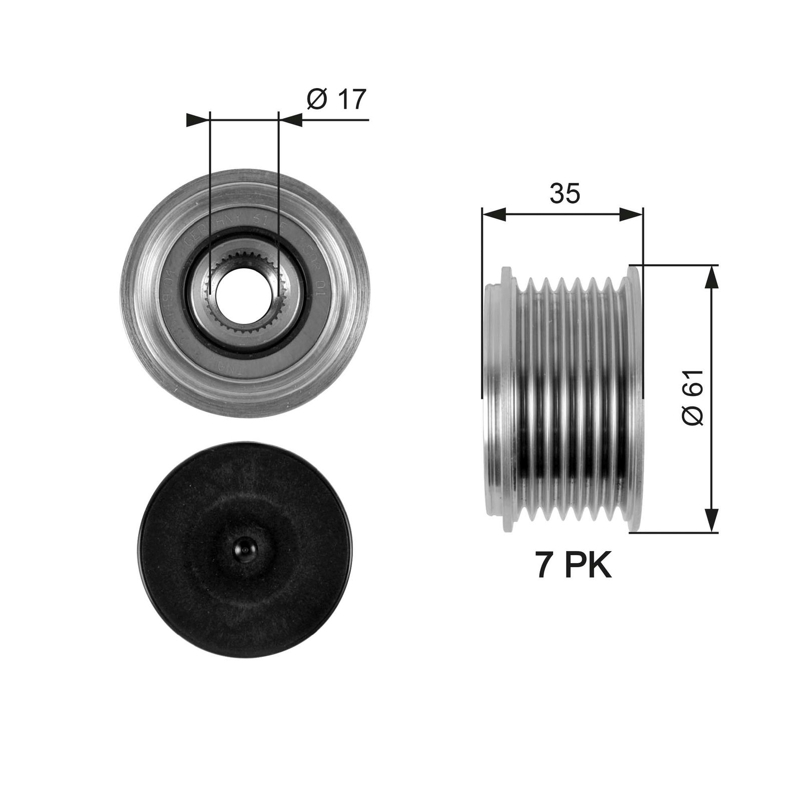 Poulie roue libre, alternateur DriveAlign®