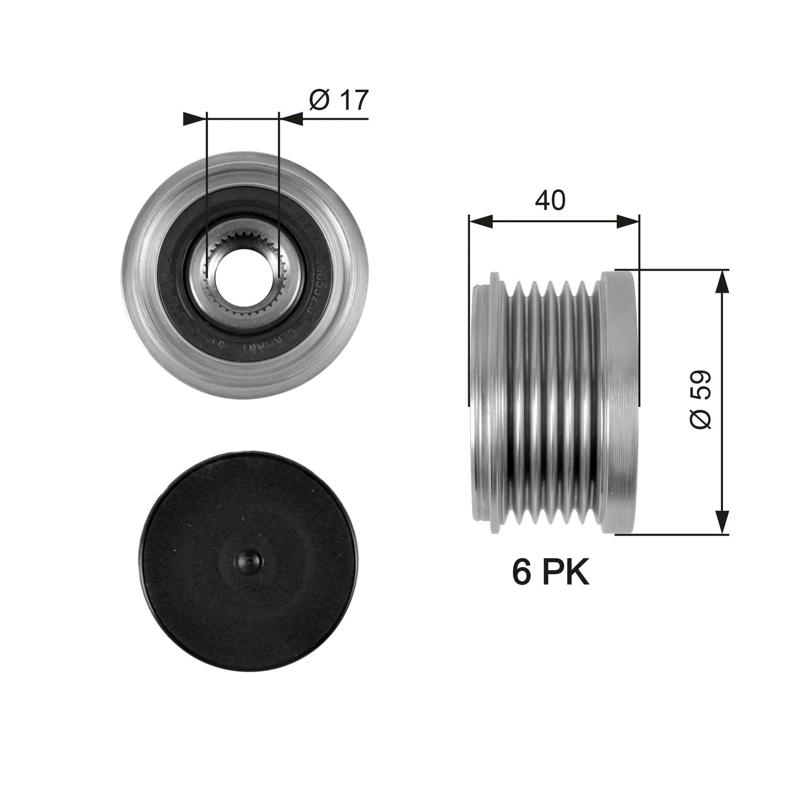 Poulie roue libre, alternateur DriveAlign®