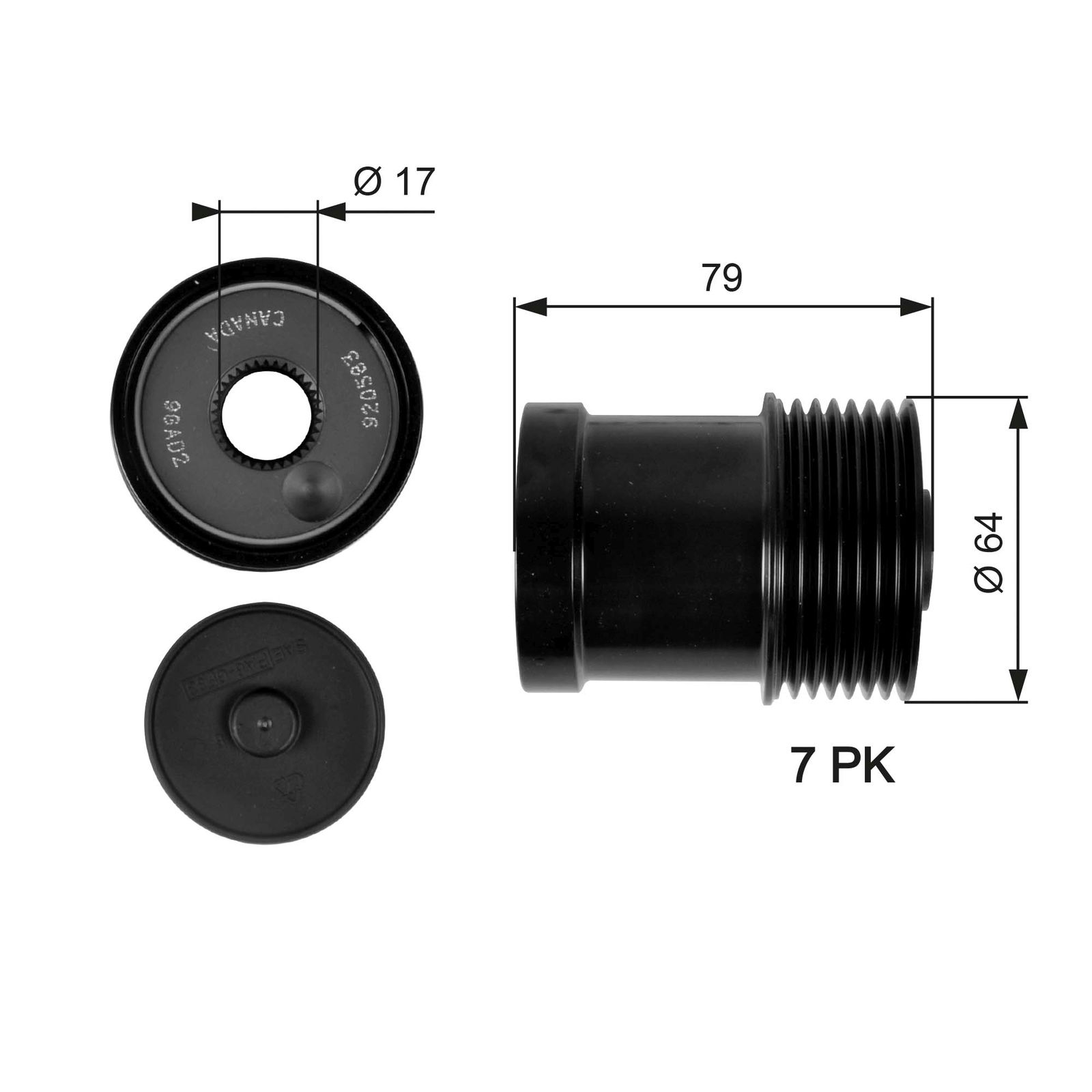 Poulie roue libre, alternateur DriveAlign®