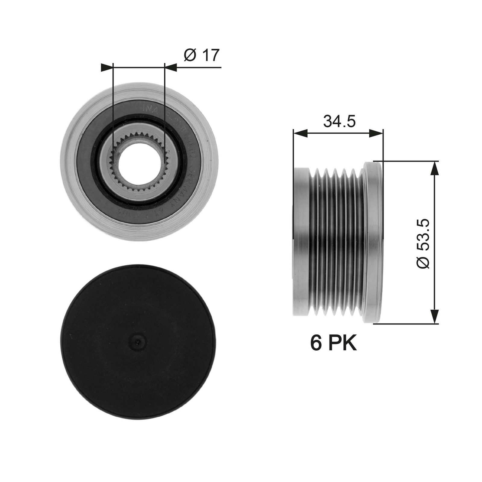 Poulie roue libre, alternateur DriveAlign®