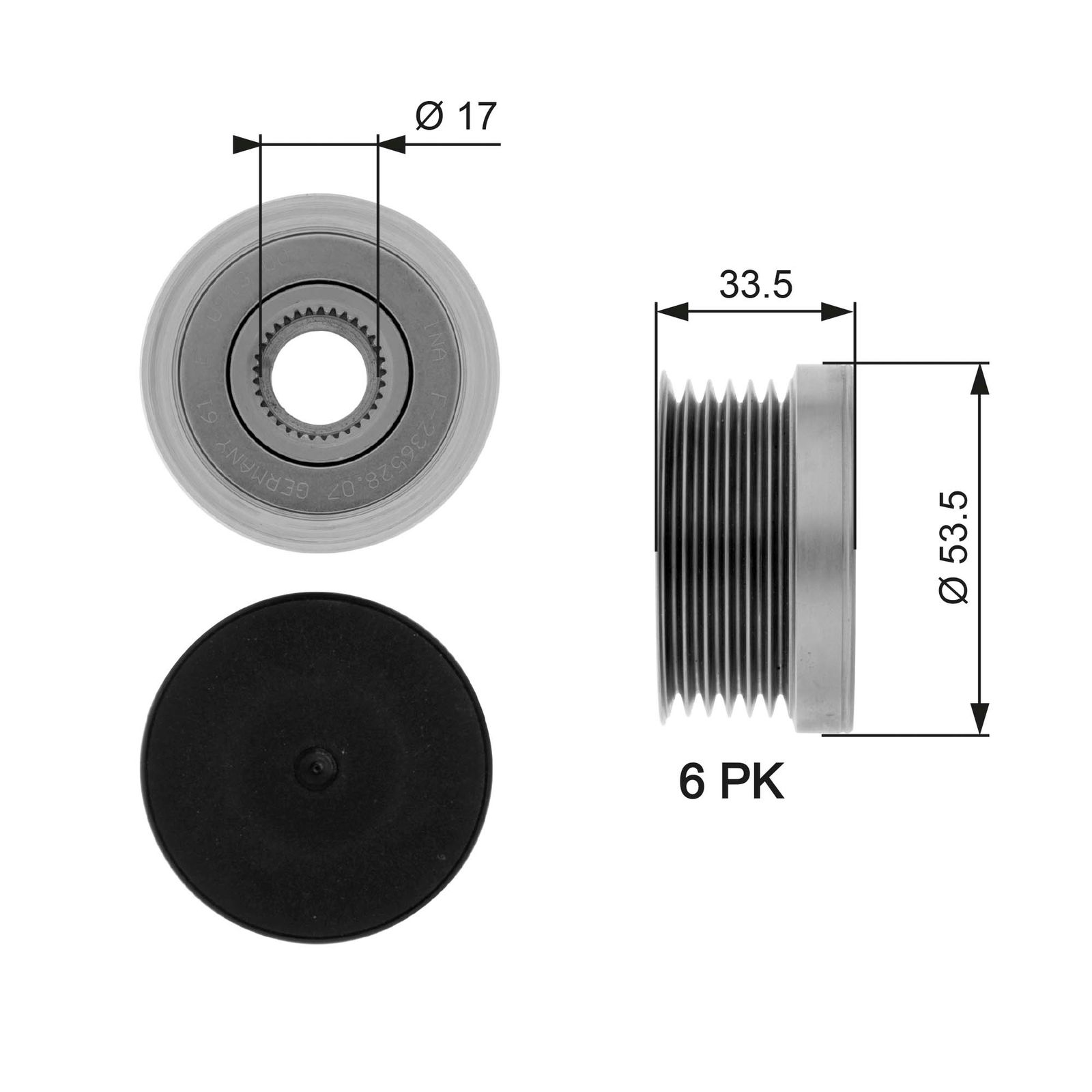 Poulie roue libre, alternateur DriveAlign®