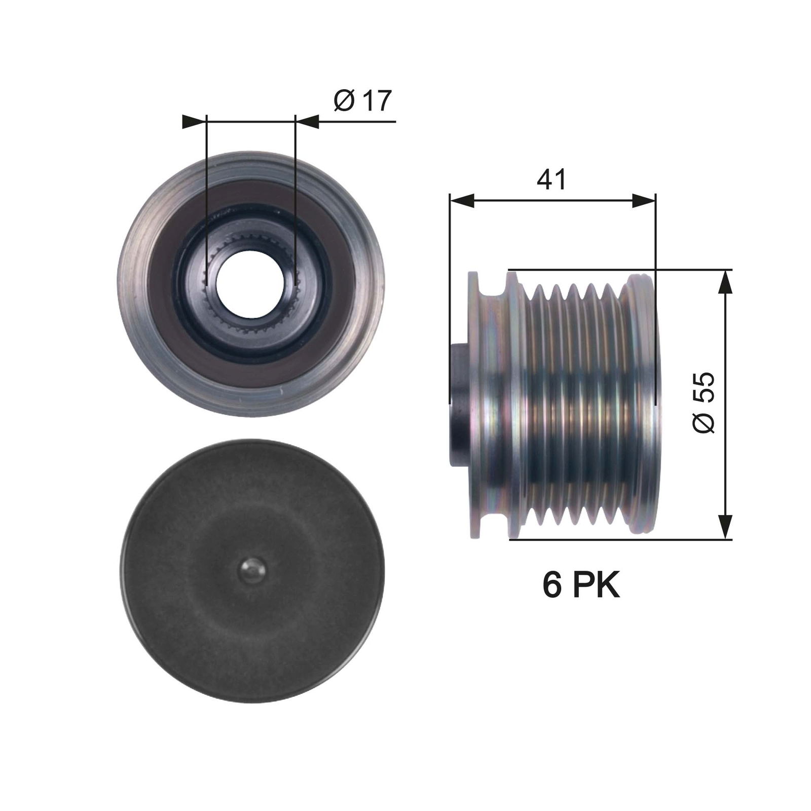 Poulie roue libre, alternateur DriveAlign®