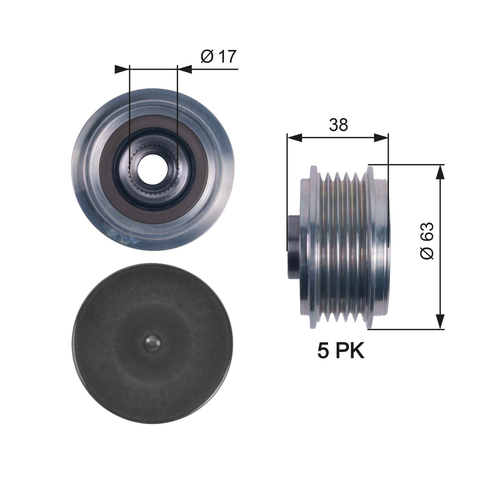 Poulie roue libre, alternateur DriveAlign®